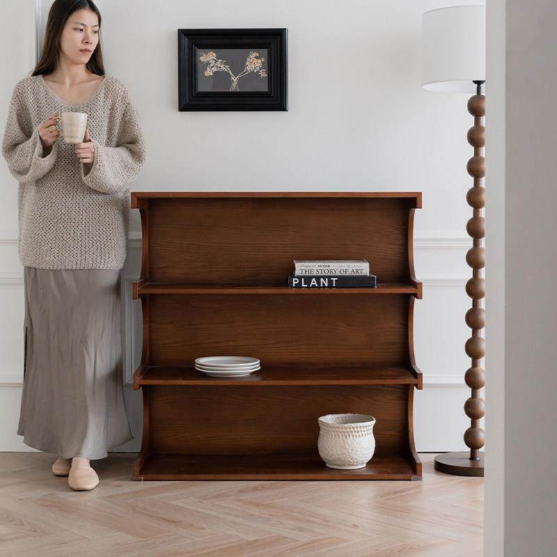 润家家居中古置物架落地陈列柜靠墙书架两用茶几边柜客厅卧室层架,淘宝优惠券,粉丝福利购,淘宝优惠卷