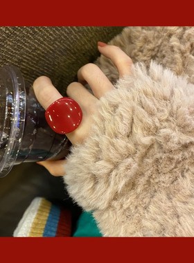 green新品亚克o力戒指指环饰品日韩时尚简约个性戒指