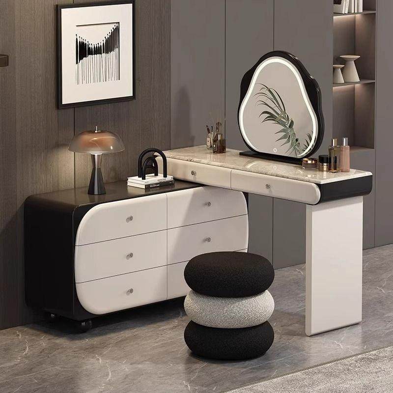 爱米达奶油风轻奢钢琴烤漆梳妆台卧室化妆桌一体,淘宝优惠券,粉丝福利购,淘宝优惠卷