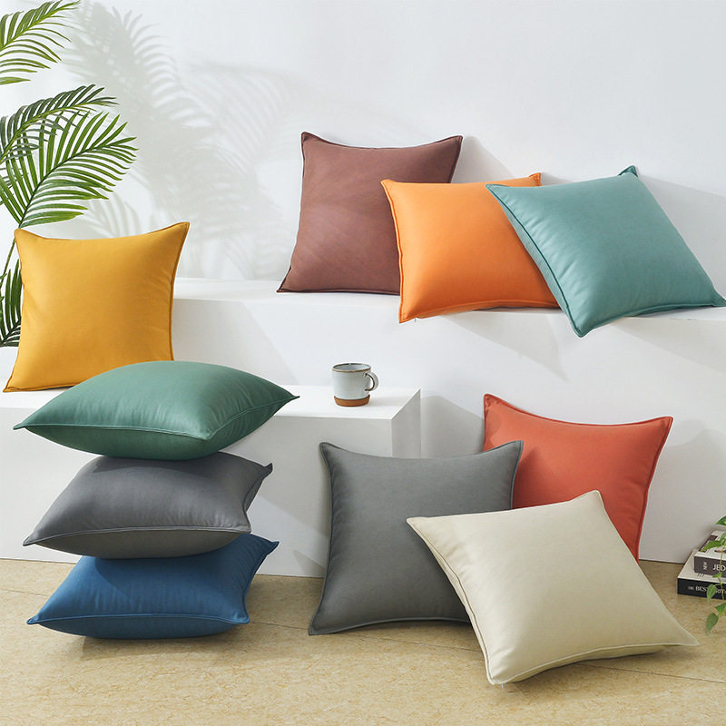 新款 科技布抱枕轻奢客厅沙发高档皮靠枕套现代靠垫腰枕大号防水,淘宝优惠券,粉丝福利购,淘宝优惠卷