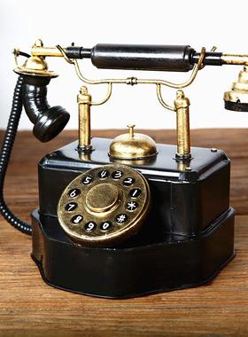 复古电话机模型 拍摄背景道具 酒吧咖啡馆服装店英伦风装饰品摆件