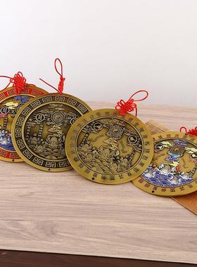 浮雕山海镇挂件二十四星宿山海镇摆件立体浮雕圆山海客厅门口摆件