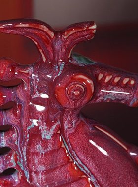 钧瓷精品美林马中式陶瓷家居摆件玄关博古架办公室装饰摆设工艺品