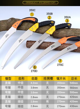 俊拓快速家用园林手工锯子木工锯据木头工具手锯果树锯伐木锯修枝