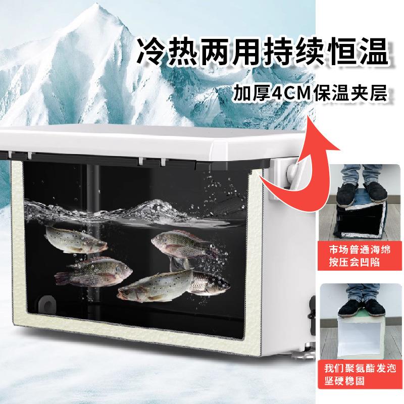 新款户外多功能钓箱鱼箱升降脚钓鱼用品钓鱼箱36升超轻台钓箱 - 图0