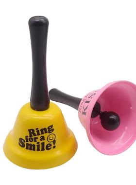 金属75mm圣诞手摇铃 搞笑摇铃上课摇铃餐桌铃铛铃 摇铃道具