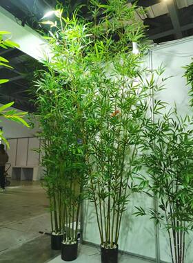 室内装饰彷竹隔断屏风彷竹墙景观室外真竹盆栽加密绿色植物