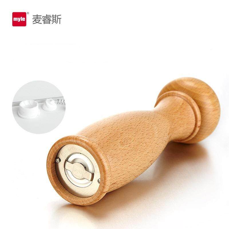 myle胡椒花椒海盐磨研磨器手动榉木研磨瓶黑胡椒调料瓶,淘宝优惠券,粉丝福利购,淘宝优惠卷