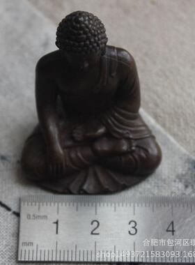 紫铜中号迷你释迦牟尼佛摆件 坐像 桌面玄关装饰创意中式（现货）
