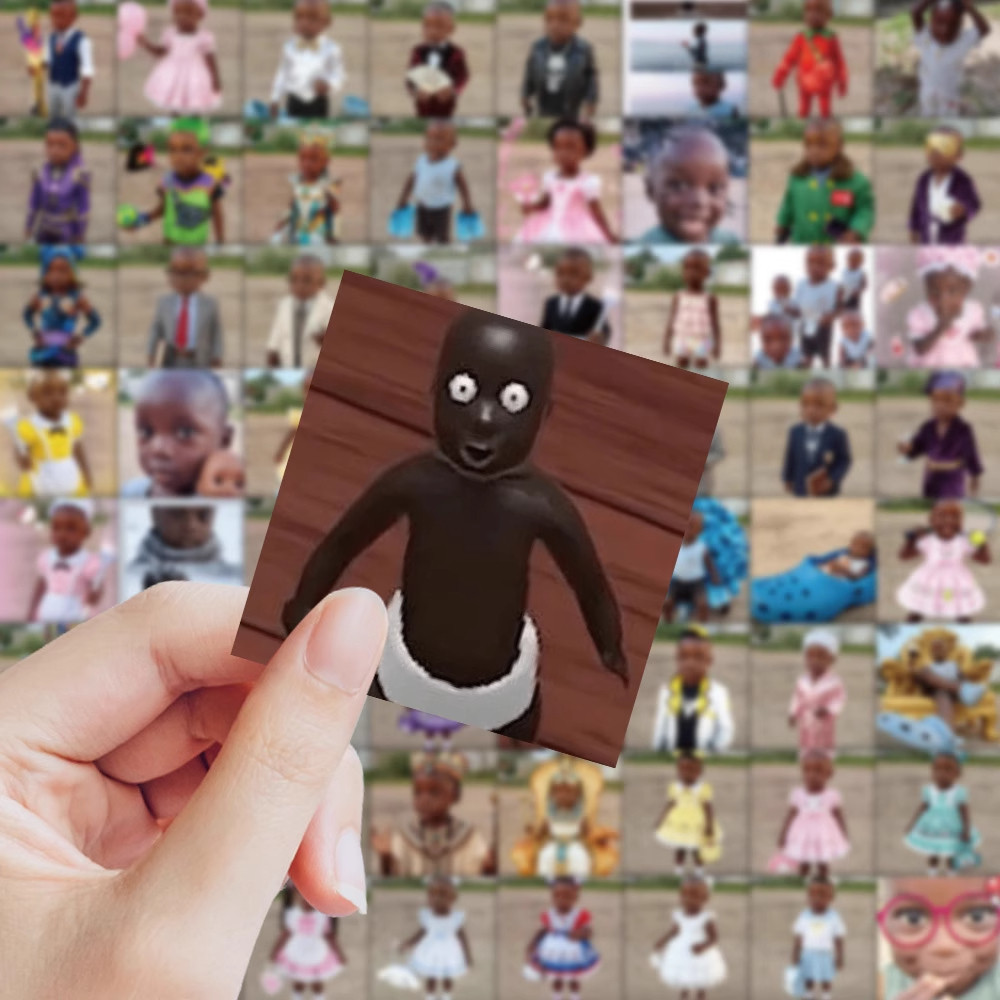 144张十二少贴纸非洲黑皮酋长搞笑抽象表情包创意手机装饰贴画diy - 图3