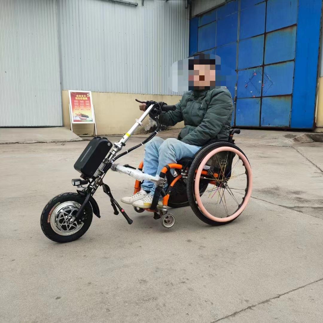 电动轮椅车头 运动轮椅折叠轮椅户外驱动头 锂电池轮椅电动车头 - 图0