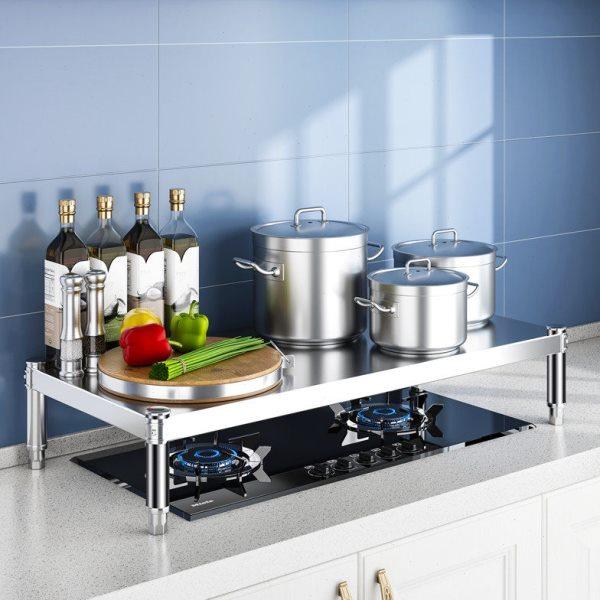 台面一层不锈钢厨房收纳电饭煲置物架微波炉烤箱灶台桌面单层落地,淘宝优惠券,粉丝福利购,淘宝优惠卷