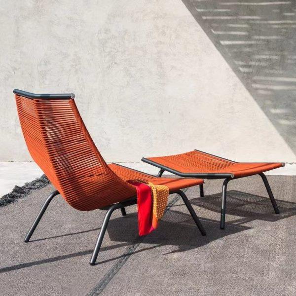 北欧躺椅阳台椅户外藤编午休简约现代室外椅子休闲庭院花园庭院凳,淘宝优惠券,粉丝福利购,淘宝优惠卷