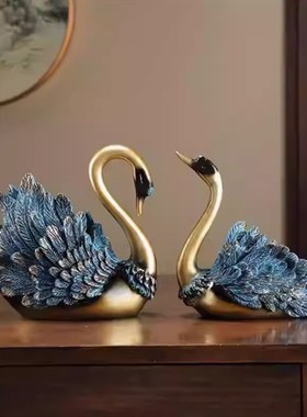 现代轻奢天鹅摆件家居q饰品客厅电视柜工艺品摆设玄关酒柜装饰品