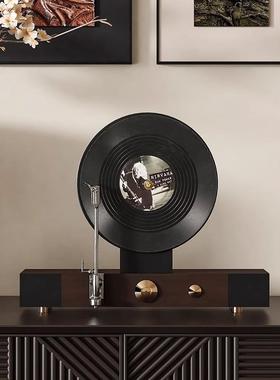 侘寂风高档玄关入户隔断柜装饰摆件酒店民宿复古软装艺术花瓶摆设