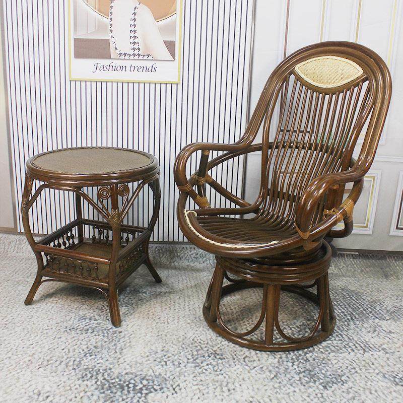 家用滕椅靠背椅天然真藤藤编旋转椅子阳台茶桌椅藤椅三件套电脑椅,淘宝优惠券,粉丝福利购,淘宝优惠卷