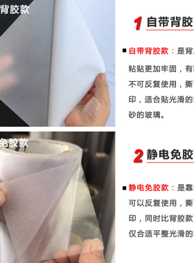 磨砂膜自粘防走光玻璃膜