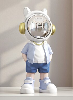 创意宇航员太空人摆件酒柜玄关入户门小装饰品房间改造小物件工艺