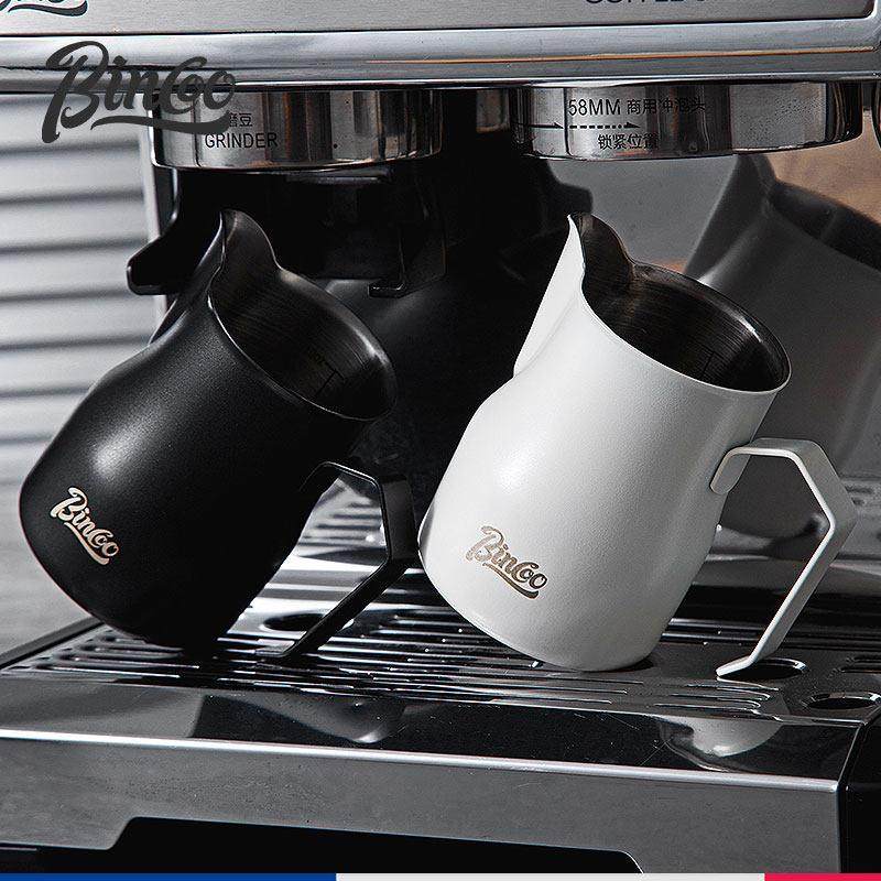 Bincoo显温拉花缸专业咖啡打奶杯304不锈钢圆嘴加厚打奶泡杯套装,淘宝优惠券,粉丝福利购,淘宝优惠卷