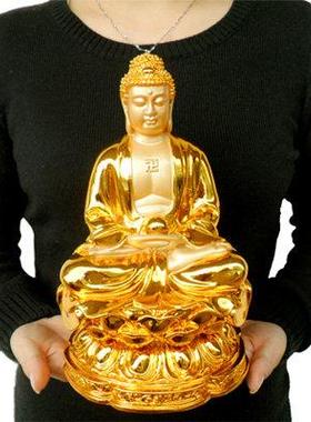 包邮如来佛摆件纯铜大日如来佛像铜像店铺新房释迦佛汽车车载摆件