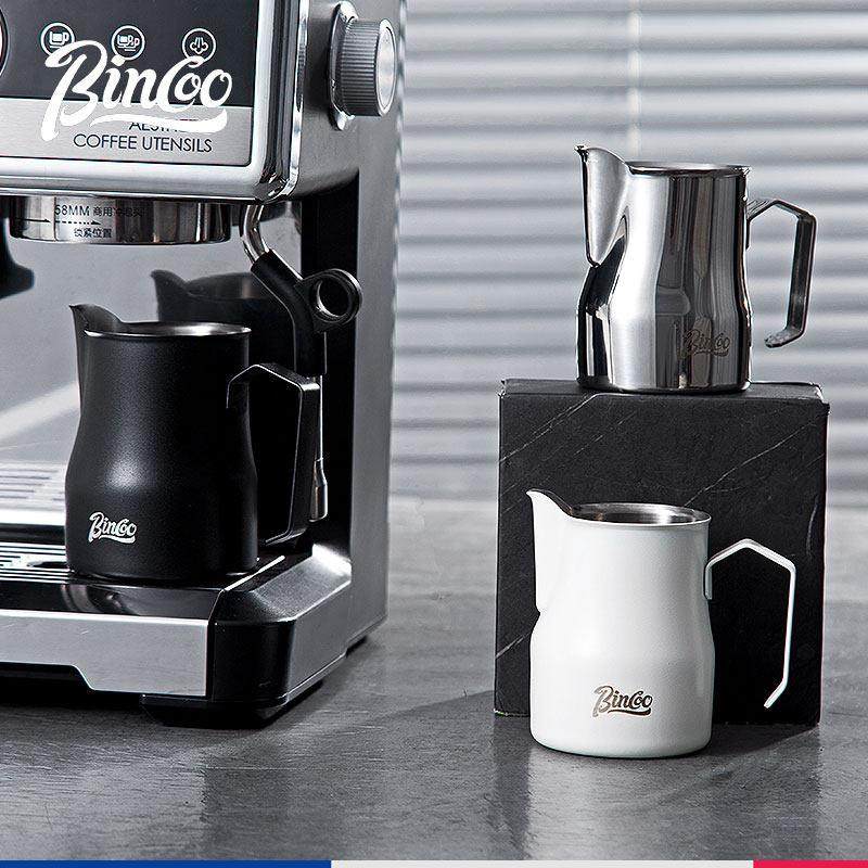 Bincoo显温拉花缸专业咖啡打奶杯304不锈钢圆嘴加厚打奶泡杯套装,淘宝优惠券,粉丝福利购,淘宝优惠卷