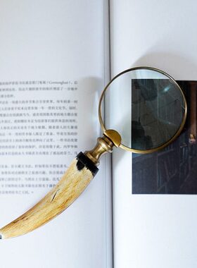 费灵家居进口手工复古风格样板间书房装饰放大镜摆件摆设长辈礼品