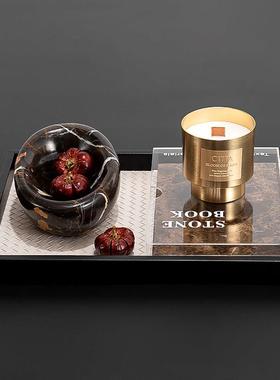 现代客厅茶几装饰摆饰轻奢高端托 托盘搭配套装饰品样板间设计师