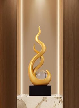 现代简约轻奢风生水起高级感摆件客厅办公室前台酒柜电视柜装饰品