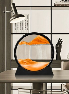 绝美流沙画摆件客厅酒p柜电视柜家居装饰品轻奢办公室艺术沙漏礼