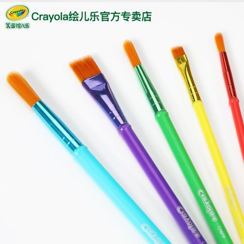 绘儿乐特大画刷儿童美术适用水彩丙烯颜料绘画画工具笔刷子8套装 - 图1