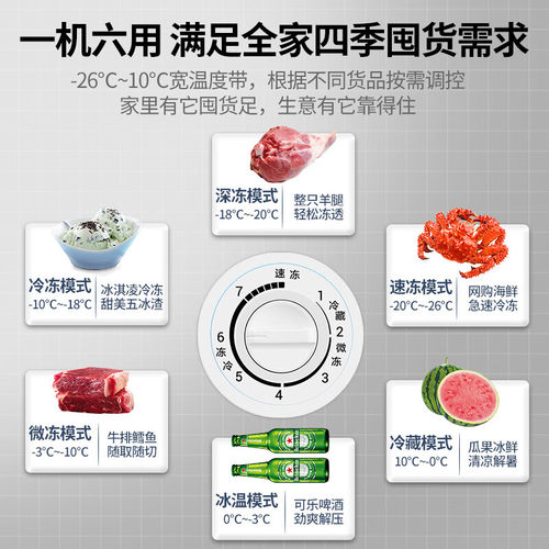 立减20%】海尔冰柜100升家用小型冷冻柜减霜冷藏200L冷柜一级节能 - 图2