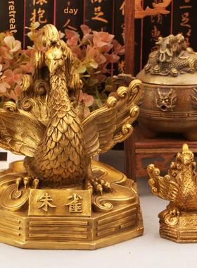 纯铜四兽摆件，灵兽摆件，青龙，白虎，朱雀，玄武纯铜四方神四兽