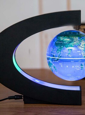 磁悬浮地球仪6寸发光自转办公室桌摆件家居装饰生日纪念创意礼品