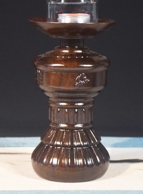 实木复古烛台酒店装饰用古典民国风客厅摆件老式洋油盏烛光晚餐