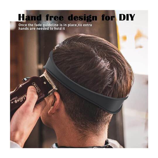 DIY Home Curved Silicone Hairdressing Bands Collar Shaving Template and Hair Trimming Guide Hairdressing Tools