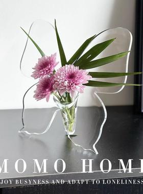 小摆件高级感小众玄关ins北欧风艺术相框花瓶卧室仿真花餐桌摆设