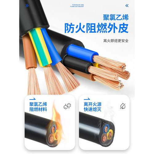 纯铜RVV电缆线2 3 4 5多芯0.75 1.5 2.5 4 6平方控制电源软护套线 - 图3