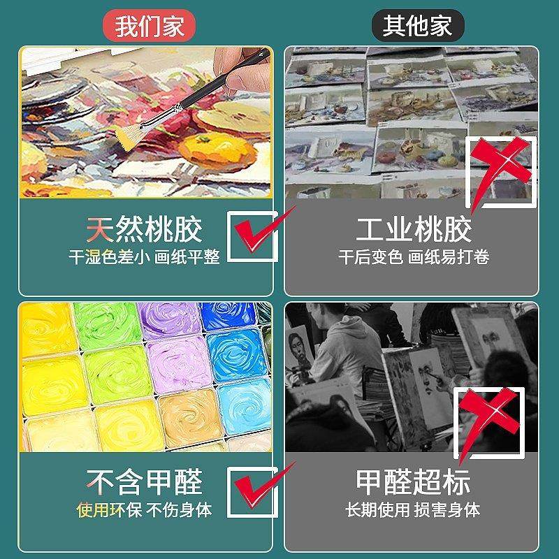 回忆水粉颜料果冻套装美术生专用42色果冻颜料无毒可水洗小学生初,淘宝优惠券,粉丝福利购,淘宝优惠卷