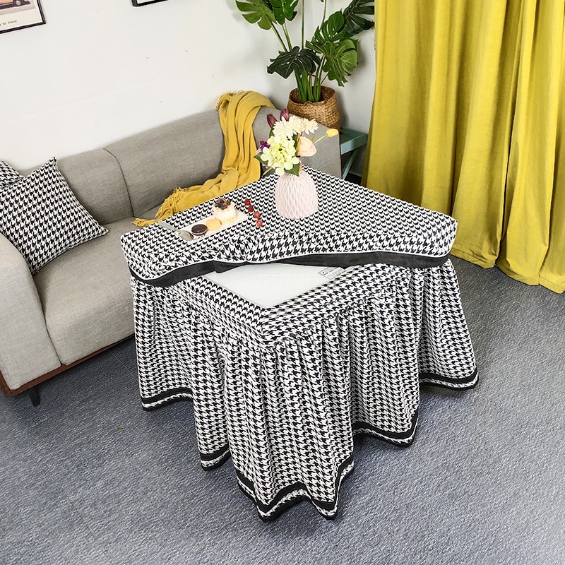 电炉罩烤火被罩套方桌罩正方形烤火炉电暖炉茶几烤火桌布长方形 - 图1