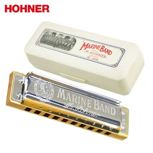 德国和来Hohner十孔蓝调布鲁斯初学学生口琴Marine Band 1896 MB - 图1