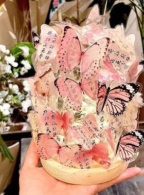 中式古风蝴蝶小夜灯可发光手工DIY创意放置装饰室内氛围桌面摆件