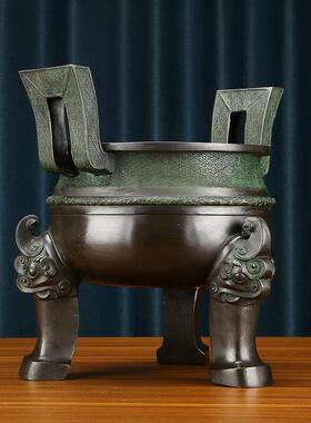 黄铜鼎摆件《楚大鼎》仿古青铜鼎家居客厅办公室公司开业乔迁礼品