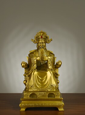 铜龙王五爷佛像摆件纯铜广济龙王财神五龙王铜像供奉