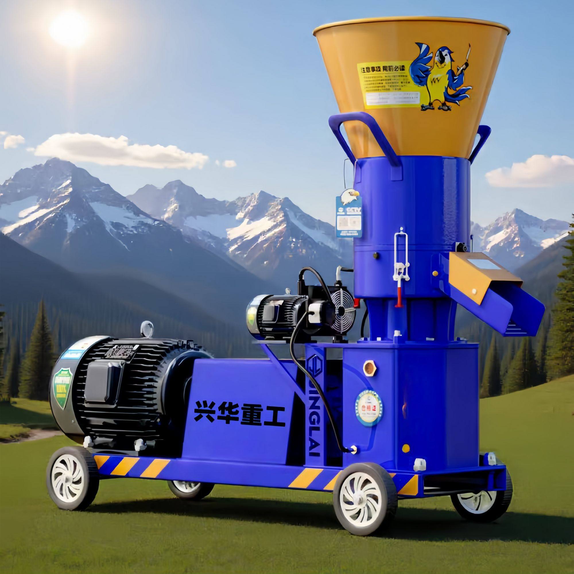 饲料颗粒机制粒机养殖猪鸡鸭鹅兔牛羊家用小型鱼饲料机秸秆粉制粒,淘宝优惠券,粉丝福利购,淘宝优惠卷