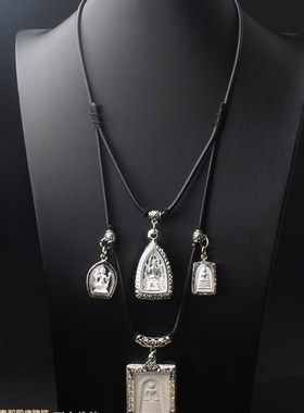 泰国蜡绳泰和殿皮绳佛牌链子可调节长短单挂双挂三挂四挂项链挂链