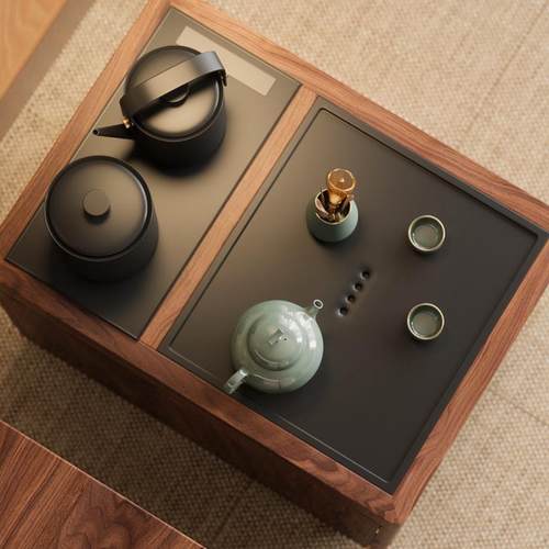 木小咖 叁森可移动茶桌阳台茶水边柜实木小茶台边几榻榻米小茶几 - 图3