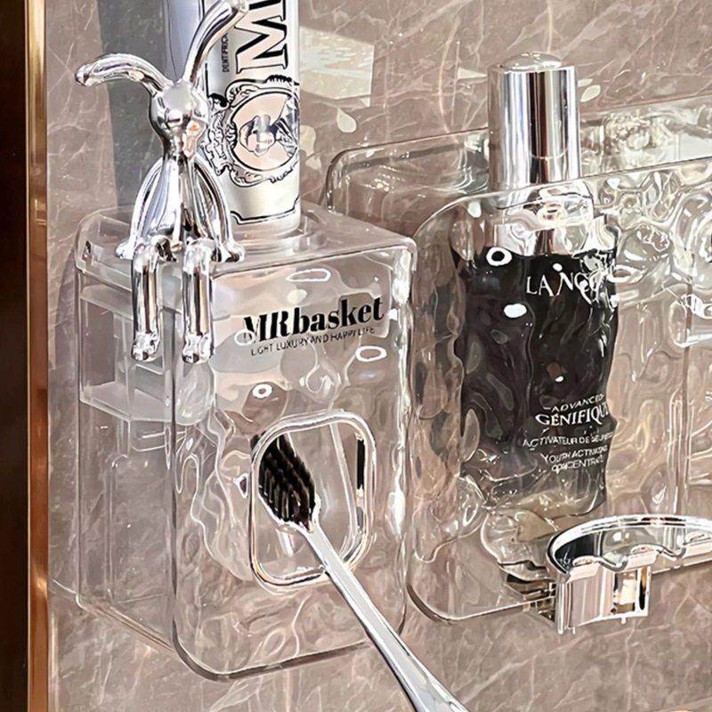 牙刷置物架免打孔壁挂式牙具牙膏杯子收纳层架化妆室漱口杯牙刷架,淘宝优惠券,粉丝福利购,淘宝优惠卷