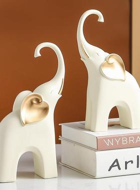 轻奢高级感小家居装饰品酒柜电视柜软装大象摆饰卧室家里乔迁新居