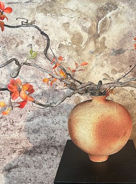 侘寂风玄关实木墩底座柱子客厅木雕中式造景落地摆件民宿碳化树桩