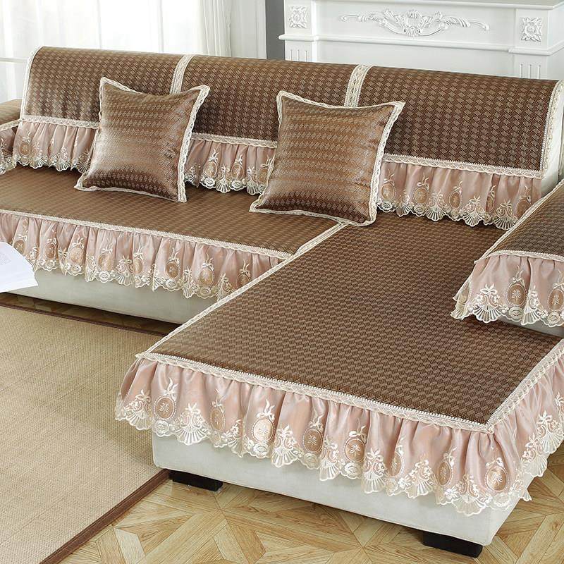 沙发垫夏季冰丝凉席坐垫防滑藤席夏天客厅咖啡色凉垫沙发套巾定做,淘宝优惠券,粉丝福利购,淘宝优惠卷